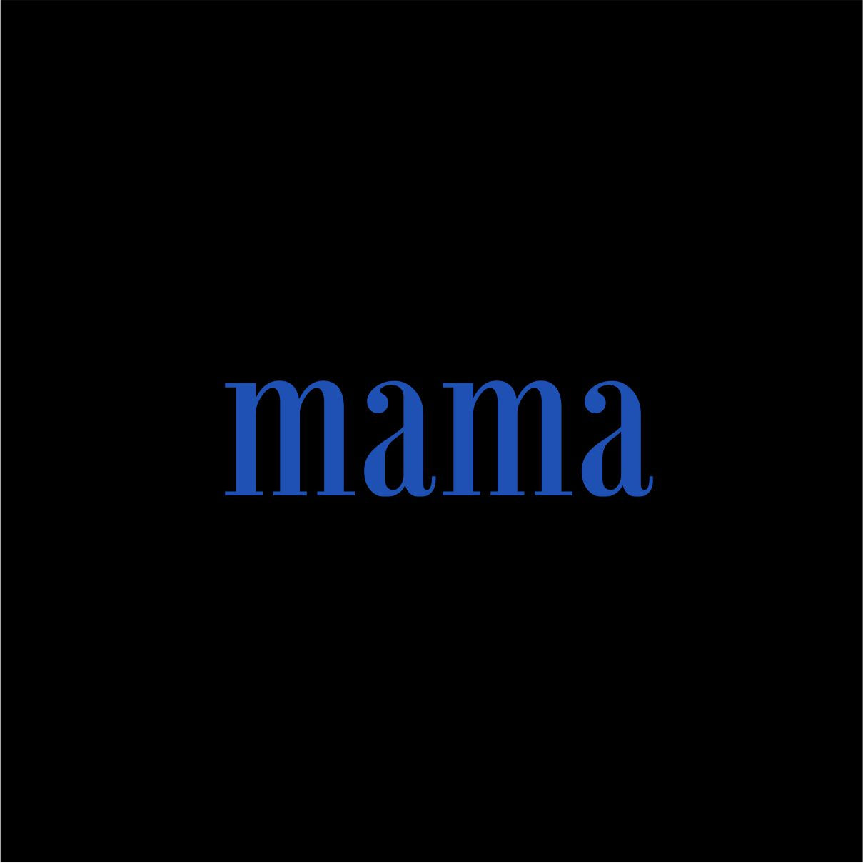 Juodas džemperis be gobtuvo "Mėlyna mama"