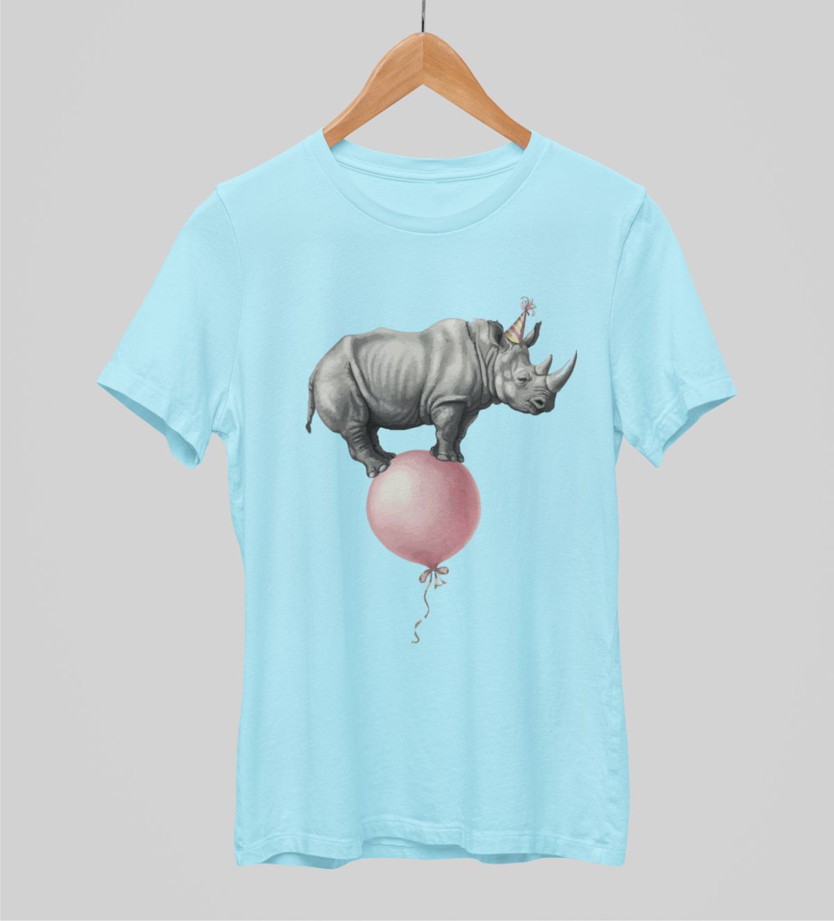 Melsvi unisex marškinėliai "Raganosis"
