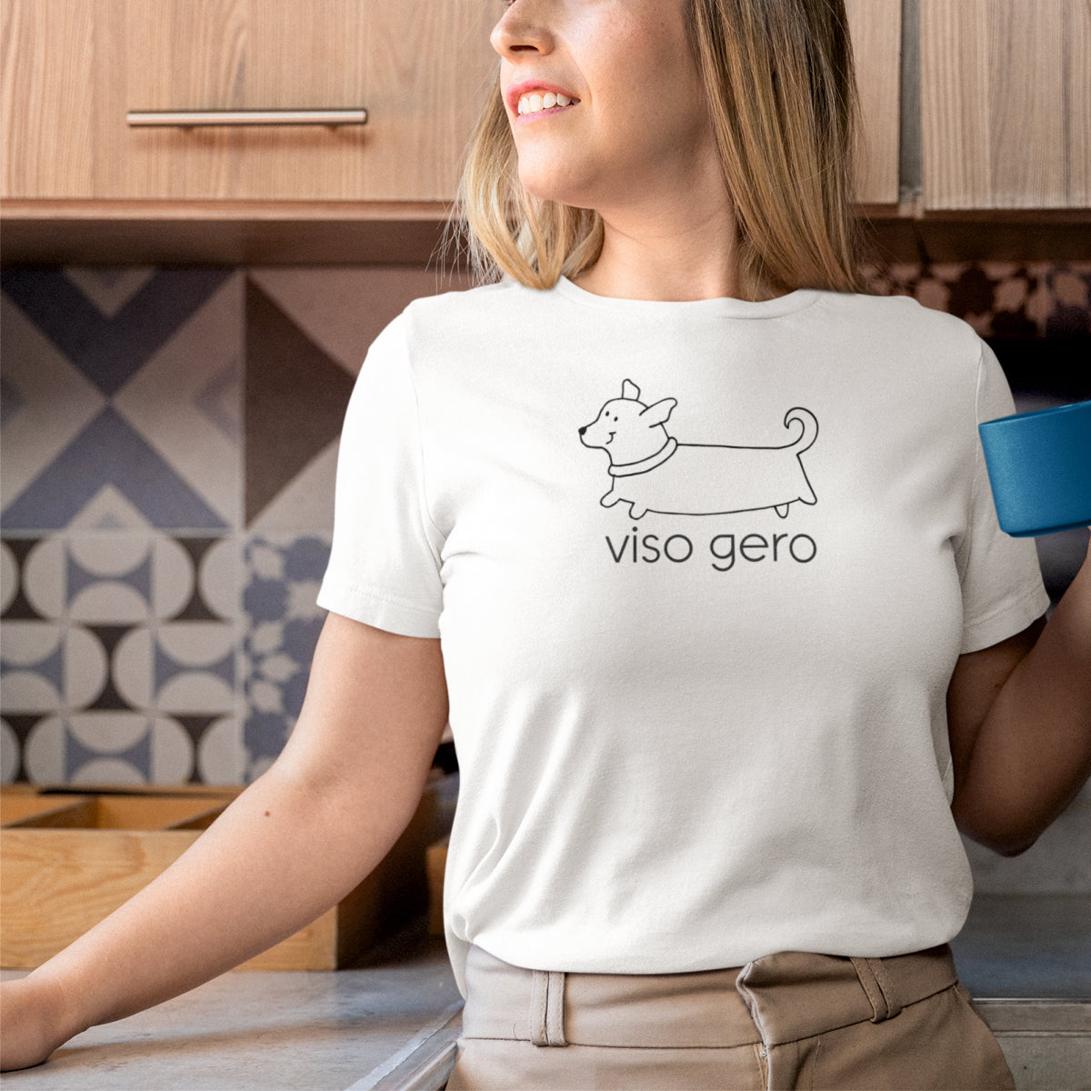 Balti UNISEX marškinėliai "Viso gero"