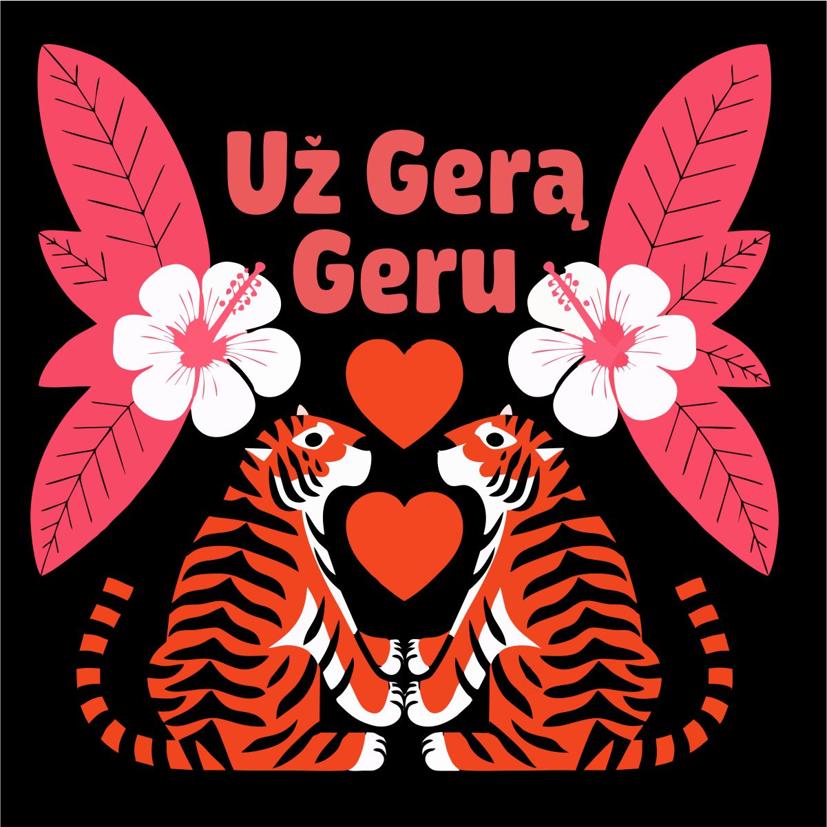 Juodi UNISEX marškinėliai su spauda ant nugaros "Už gerą geru"