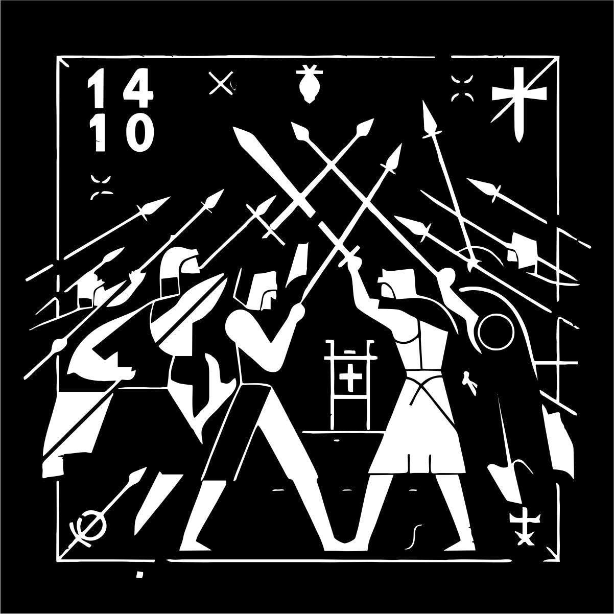 Juodi unisex marškinėliai "1410 pergalė"
