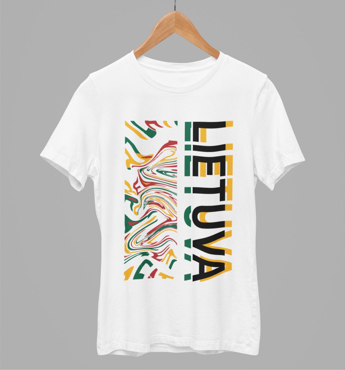 Balti UNISEX marškinėliai "Mano tauta"