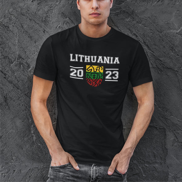 Juodi UNISEX marškinėliai "Lithuania 2023“