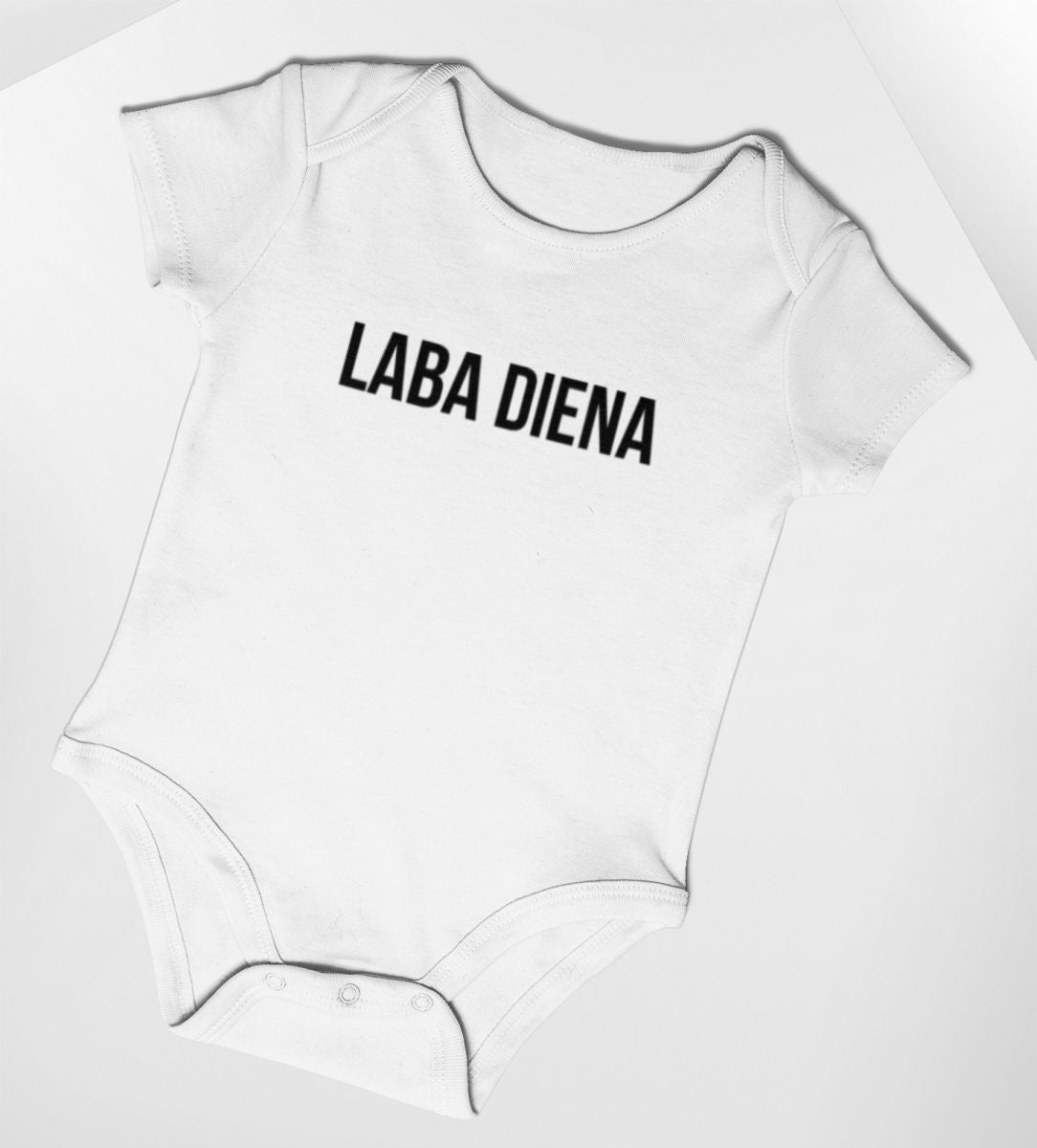 Baltas vaikiškas bodis "Laba diena“