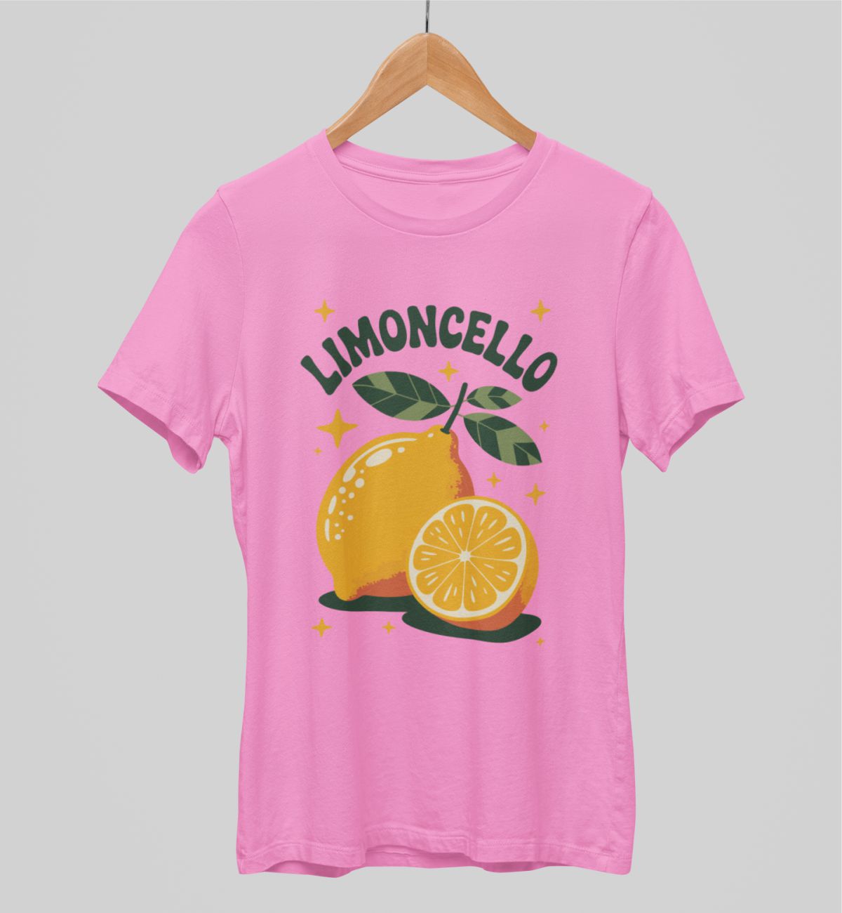 Rožiniai unisex marškinėliai "Limoncello"