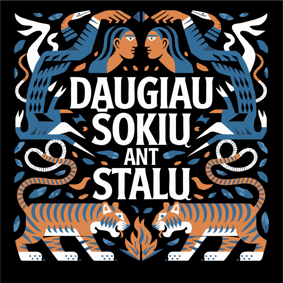 Juodi UNISEX marškinėliai su spauda ant nugaros "Daugiau šokių ant stalų"