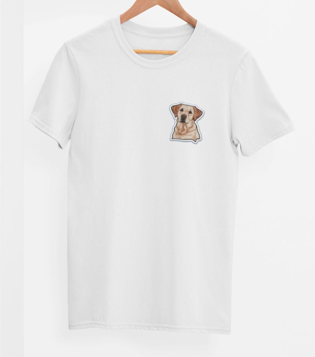 Balti UNISEX marškinėliai "Labradoro retriveris"