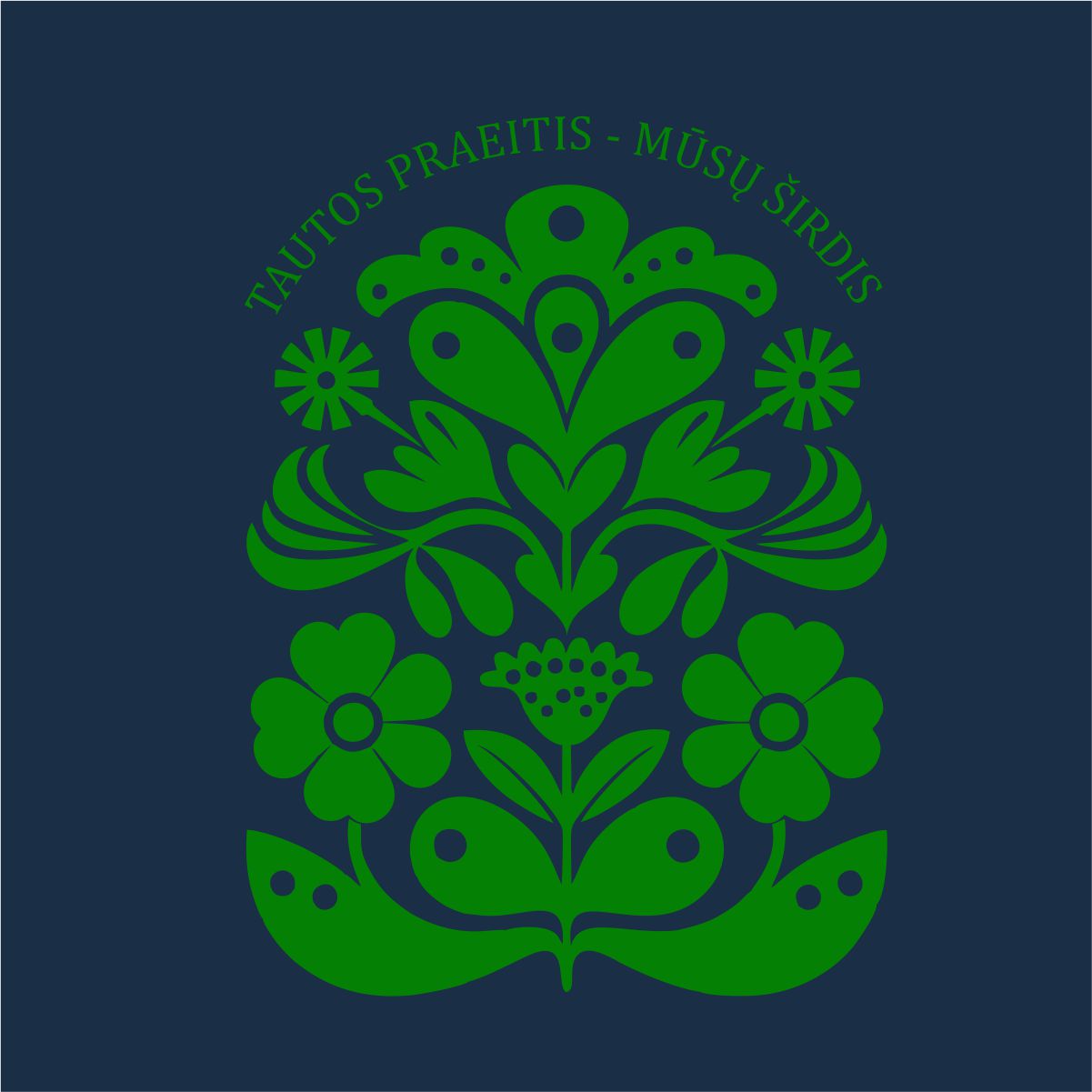 Mėlynas UNISEX džemperis be gobtuvo "Tautos praeitis"