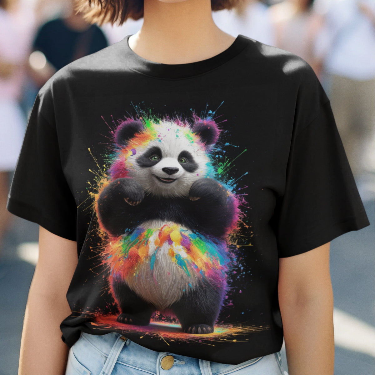 Juodi OVERSIZED marškinėliai "Pandutė"