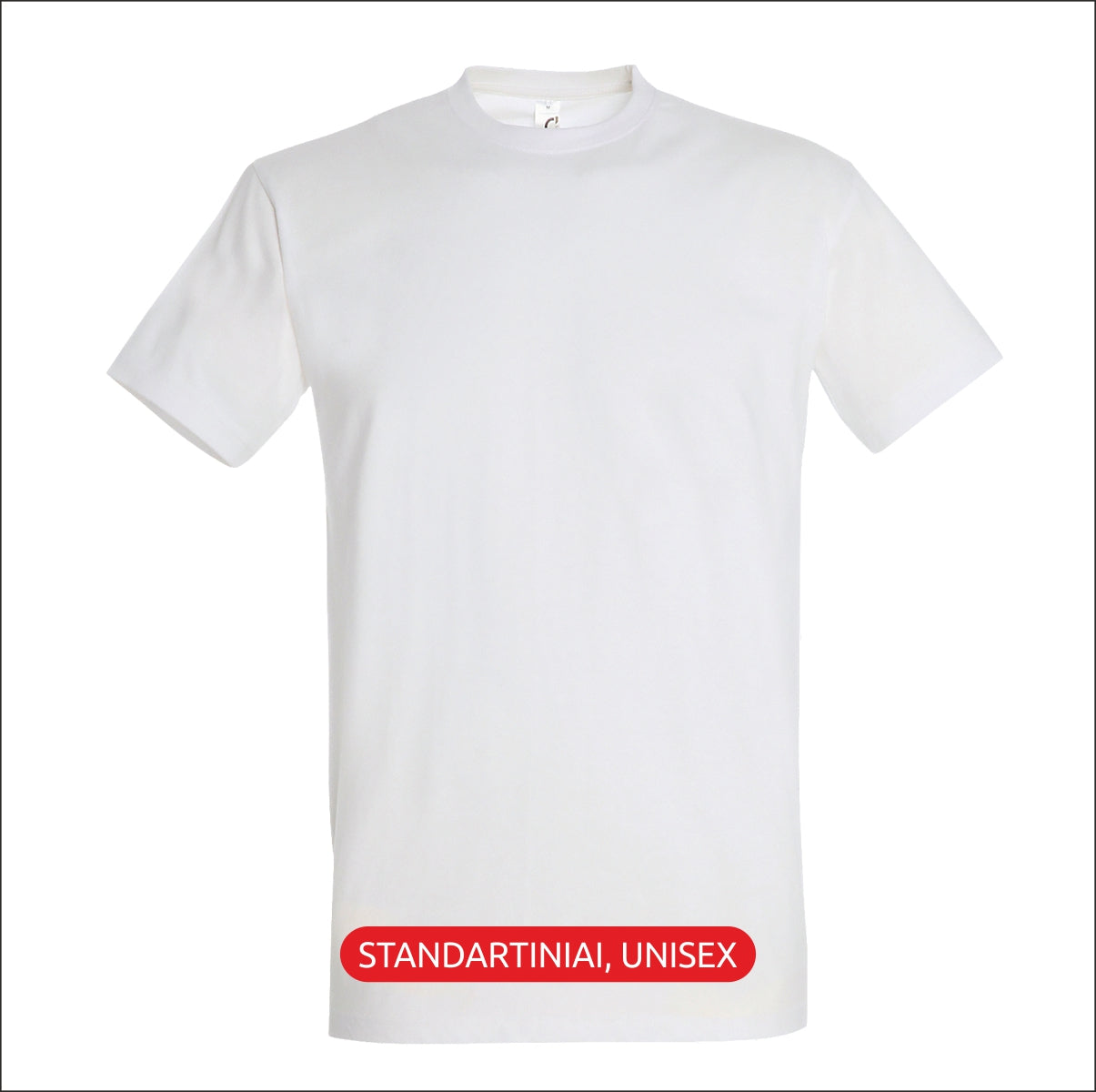 Balti UNISEX marškinėliai "Širdutė“