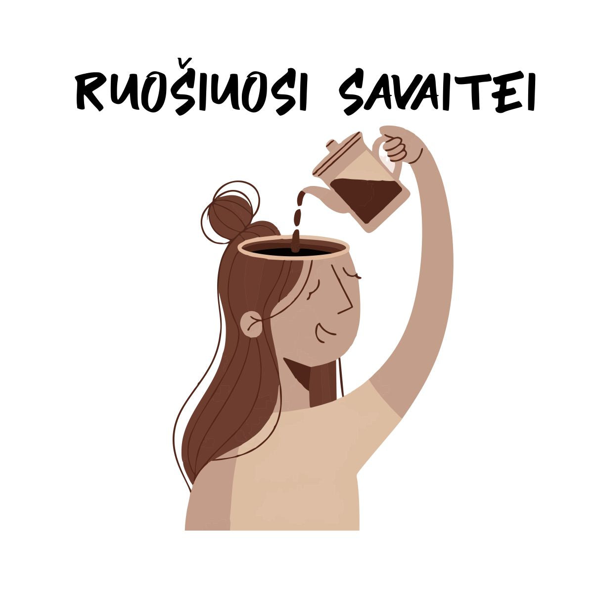 Balti  UNISEX marškinėliai "Ruošiuosi savaitei"
