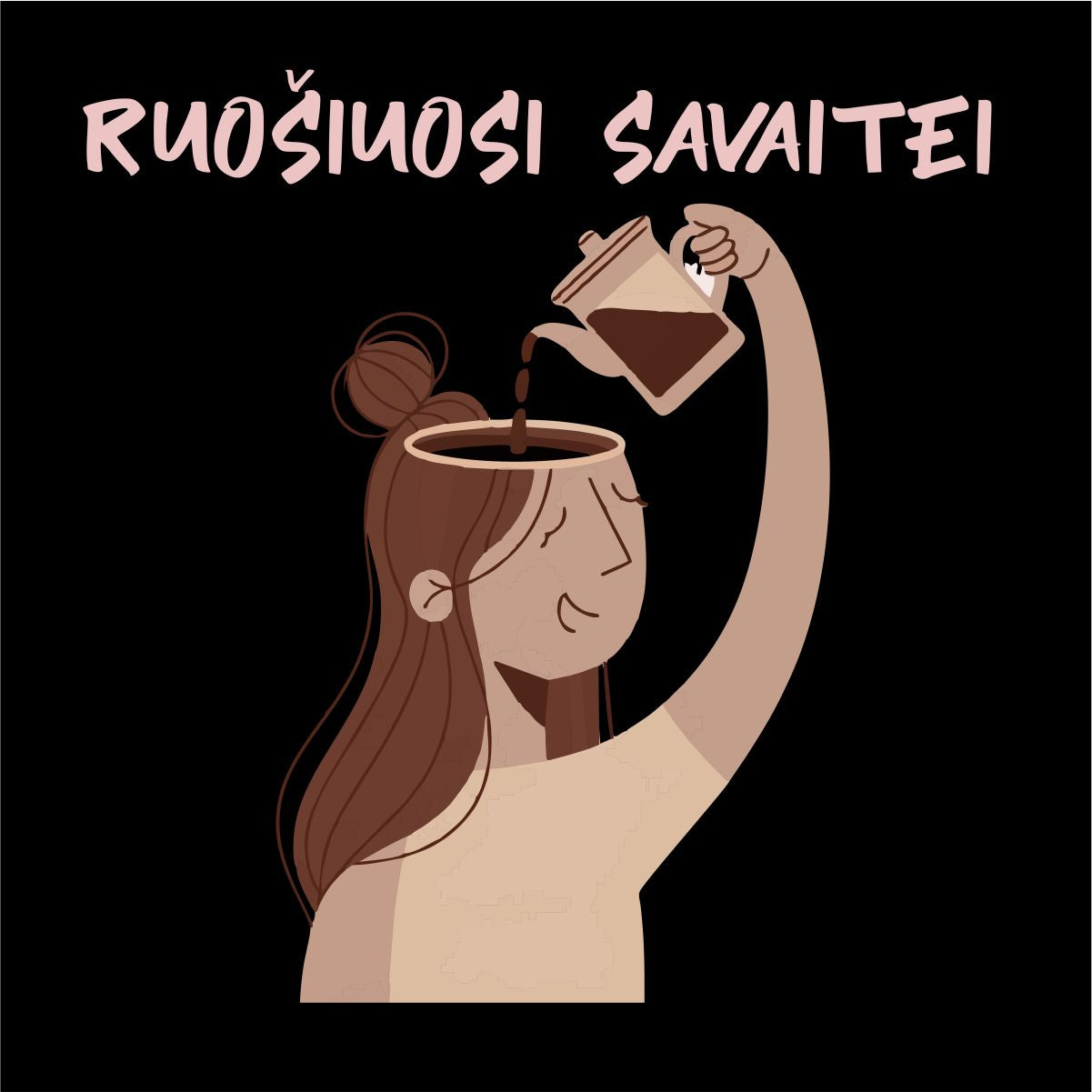 Juodi UNISEX marškinėliai "Ruošiuosi savaitei"