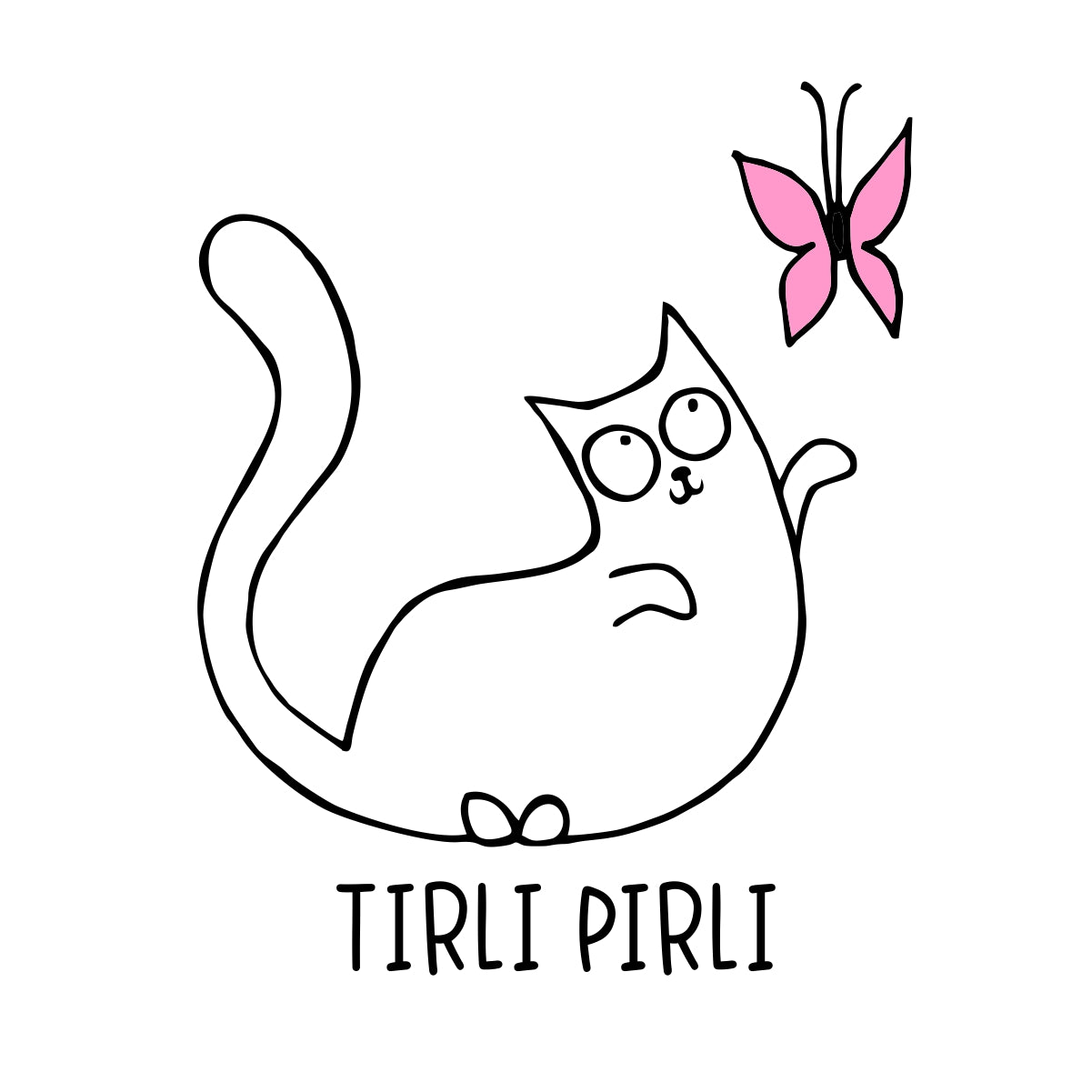 Baltas UNISEX džemperis be gobtuvo "Tirli pirli"