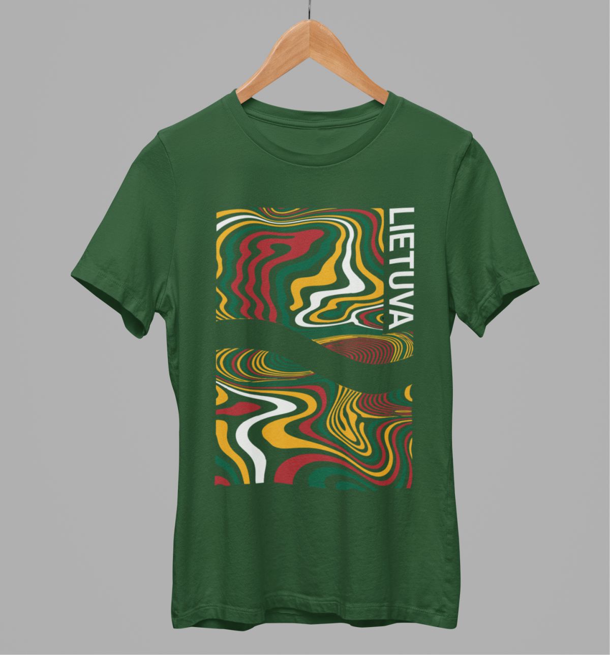 Tamsiai žali UNISEX marškinėliai "Brangios spalvos"