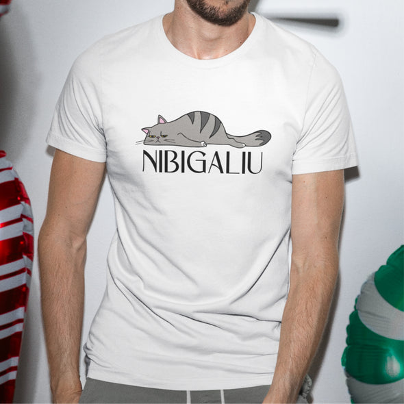 Balti UNISEX marškinėliai "Nibigaliu naujas"