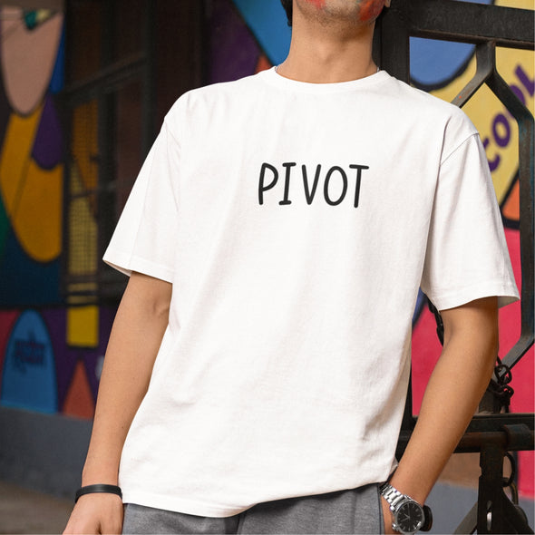 Balti UNISEX marškinėliai "Pivot"