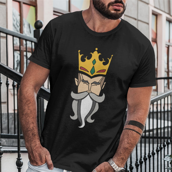Juodi UNISEX marškinėliai "Mūsų karalius"