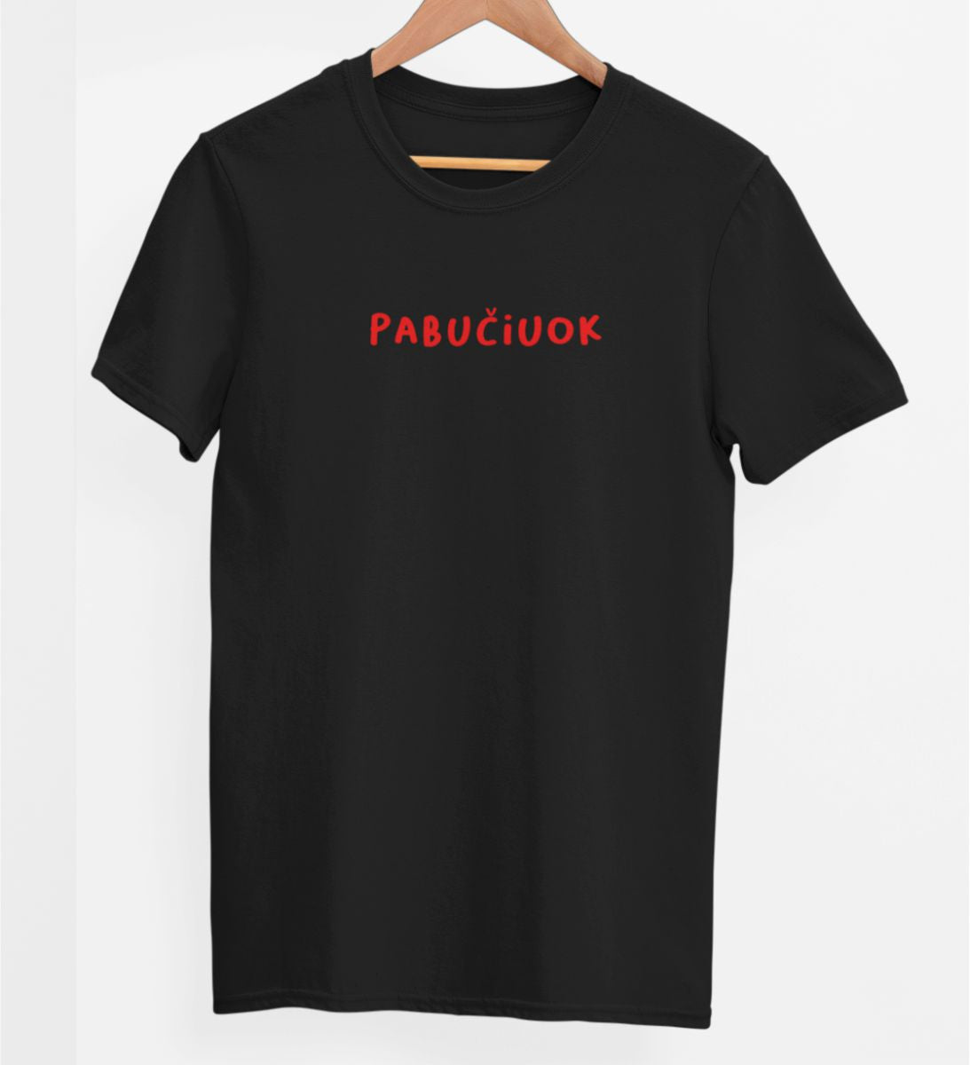 Juodi UNISEX marškinėliai "Pabučiuok"