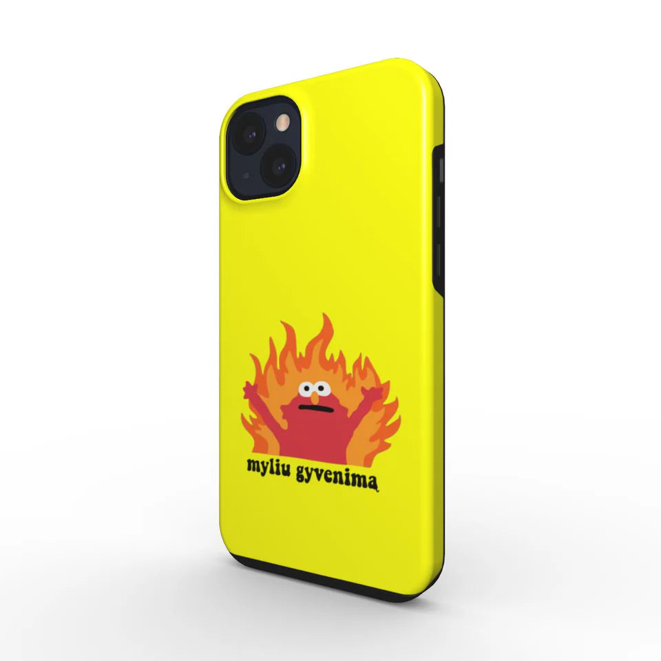 Apsauginis dėklas telefonui (Ipone 13 PRO MAX) "Myliu gyvenimą" ŠIURPNAKČIO PASIŪLYMAS