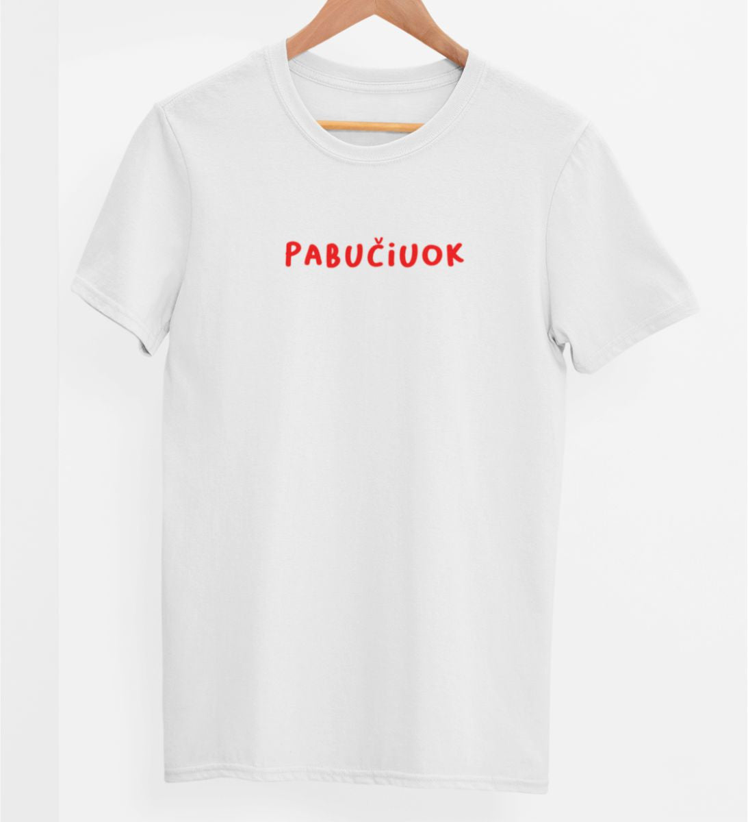 Balti UNISEX marškinėliai "Pabučiuok"