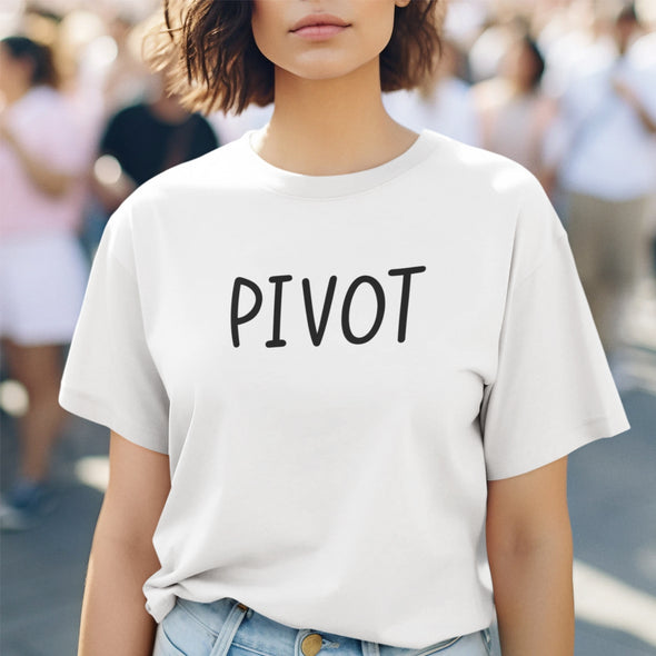 Balti UNISEX marškinėliai "Pivot"