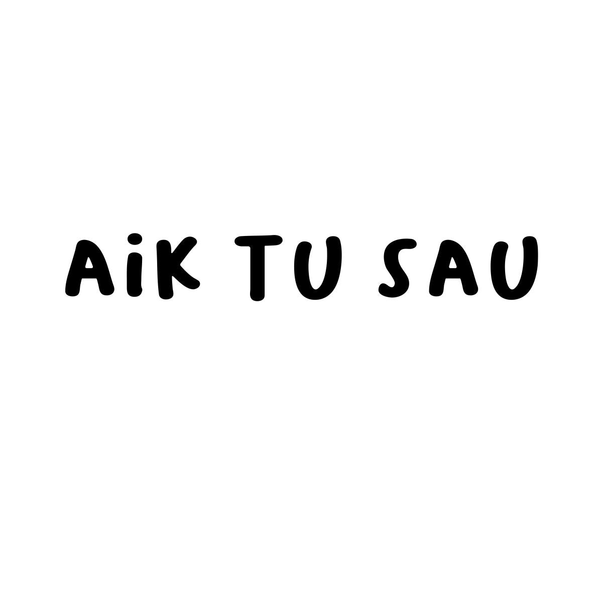 Balti UNISEX marškinėliai "Aik tu sau"