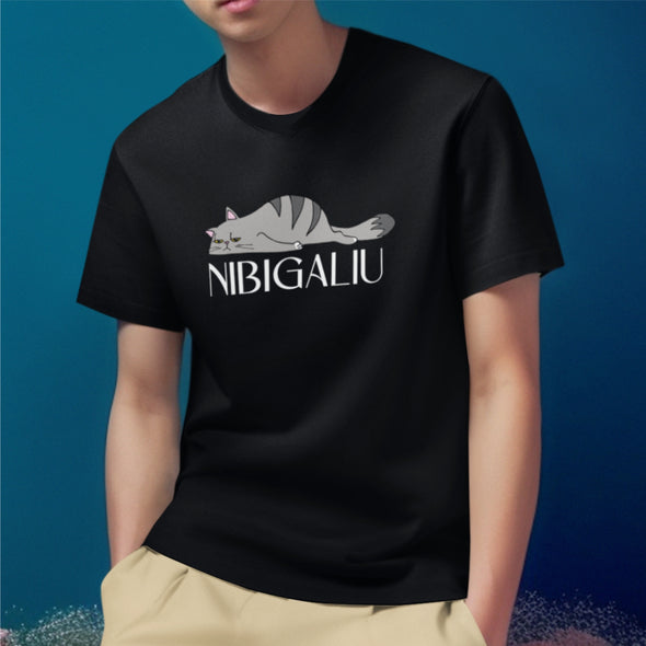 Juodi UNISEX marškinėliai "Nibigaliu naujas"