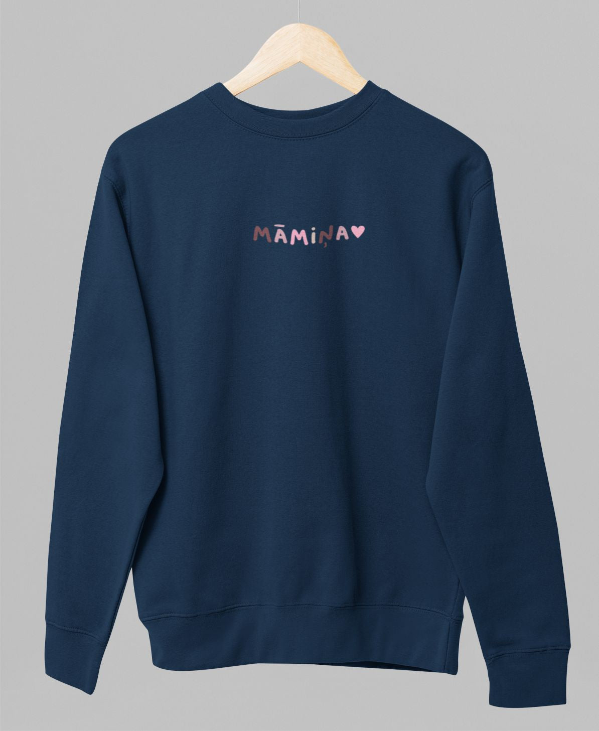 Zils UNISEX džemperis bez kapuces "Māmiņa"