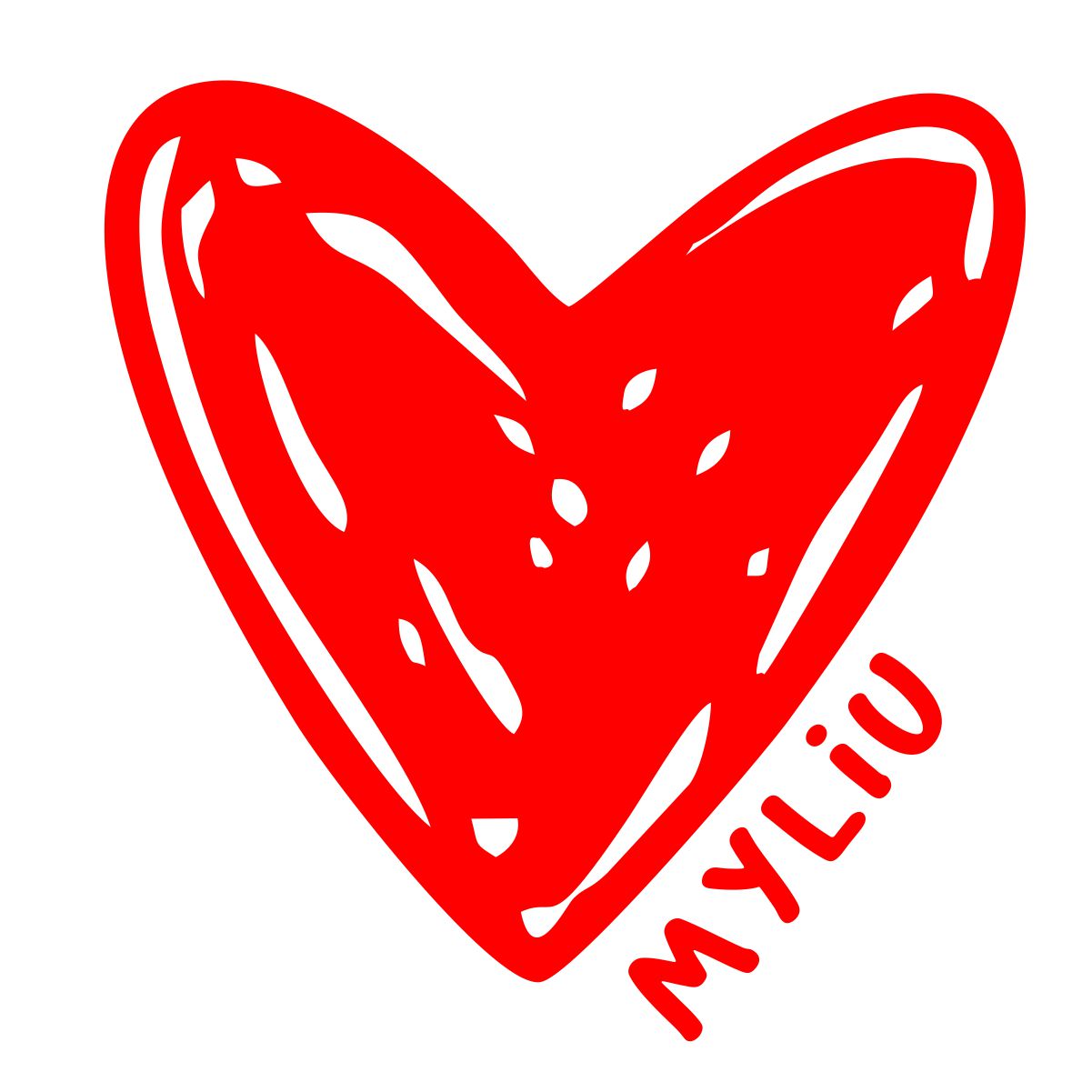 Balti UNISEX marškinėliai "Myliu širdelė"