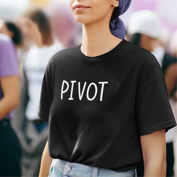 Juodi UNISEX marškinėliai "Pivot"