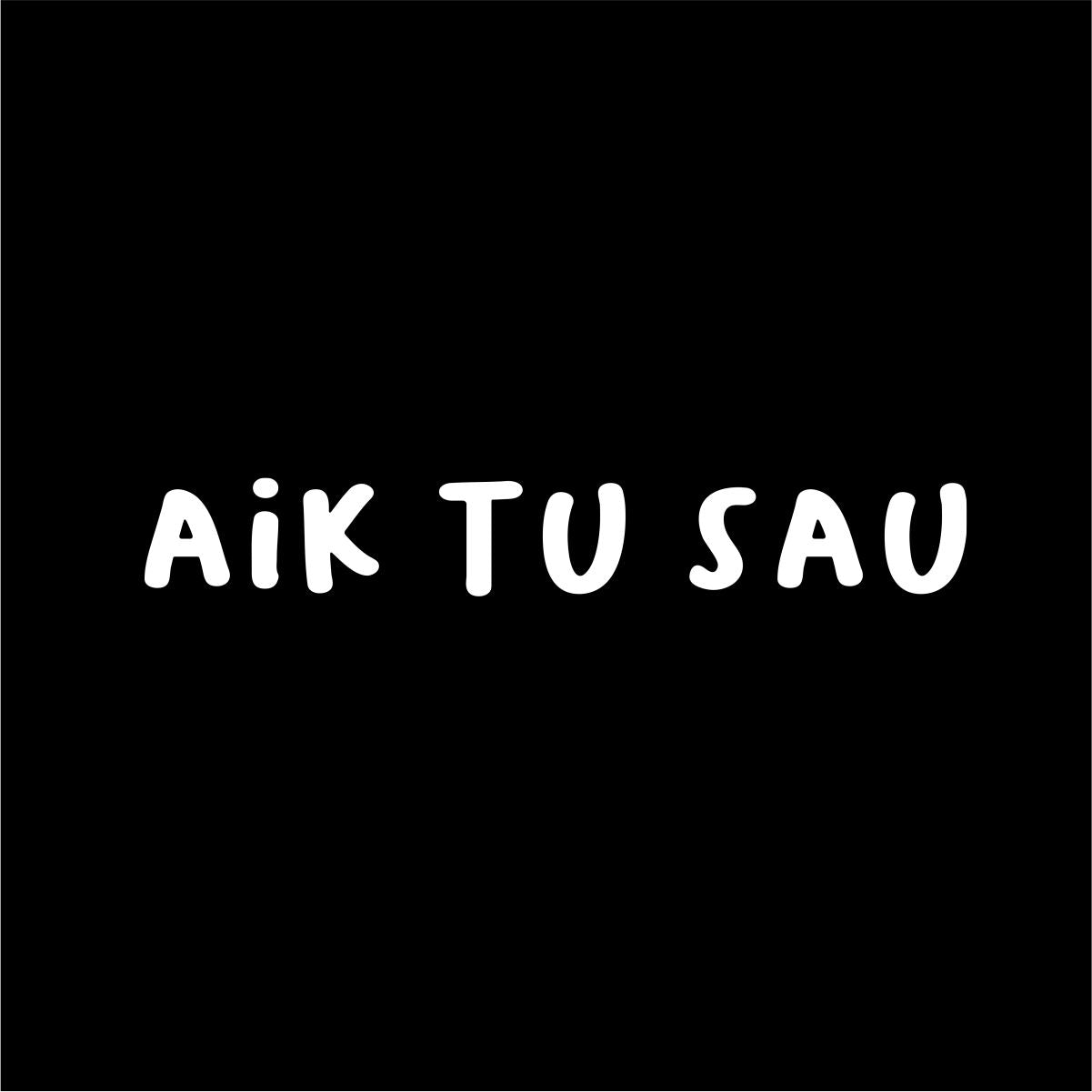 Juodas UNISEX džemperis be gobtuvo "Aik tu sau"