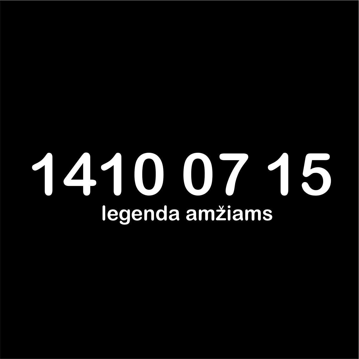 Juodas džemperis be gobtuvo "Legenda amžiams"