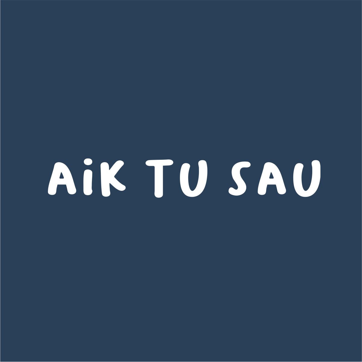 Mėlynas UNISEX džemperis be gobtuvo "Aik tu sau"