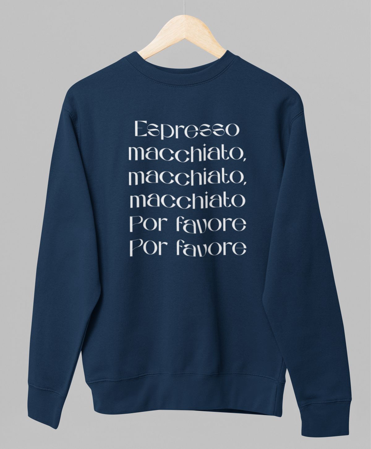 Mėlynas džemperis be gobtuvo "Espresso"