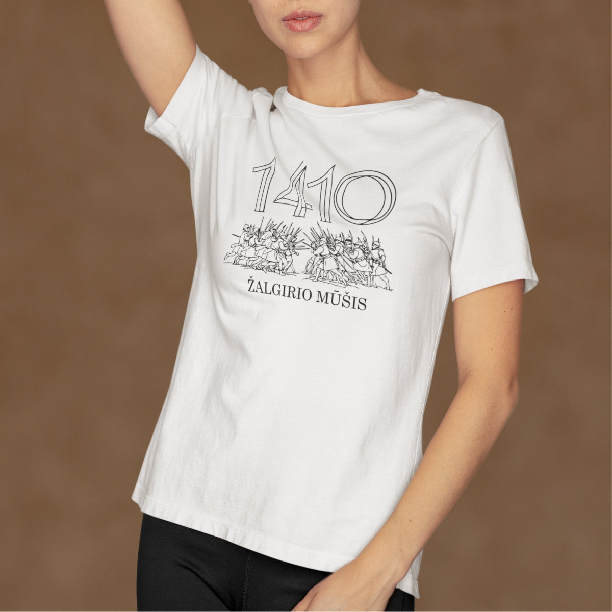 Balti unisex marškinėliai "1410 Žalgirio mūšis"