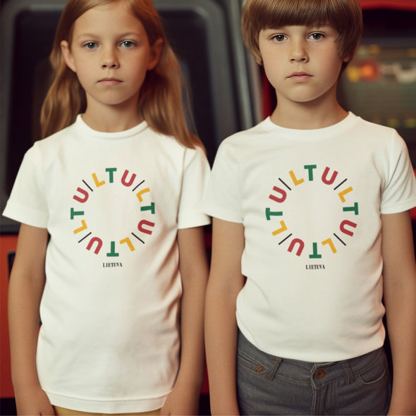 Balti vaikiški marškinėliai "Lietuvybė“