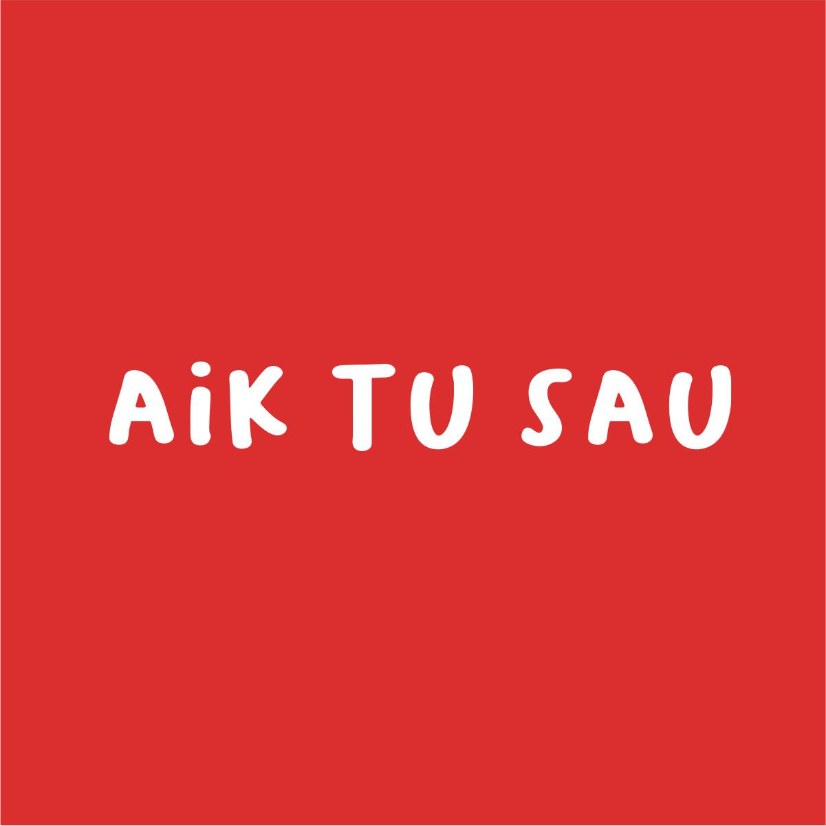 Raudonas UNISEX džemperis be gobtuvo "Aik tu sau"