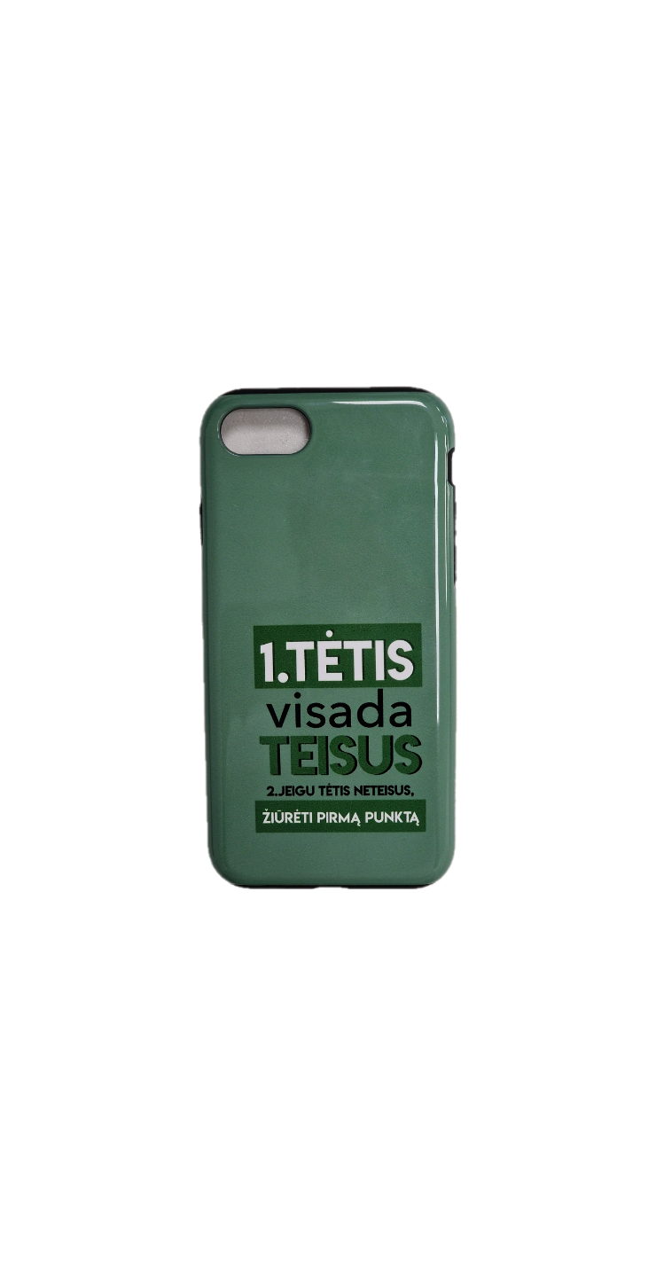 Apsauginis dėklas Iphone 7/8 "tėtis visada teisus" PASKUTINIS VIENETAS