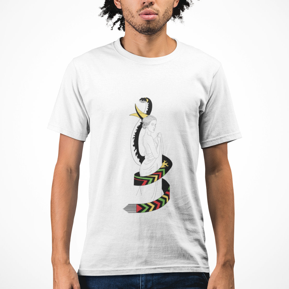 Balti UNISEX marškinėliai "Eglė žalčių karalienė“ JUODOJO PENKTADIENIO Pasiūlymas (M) Pagaminta prekė