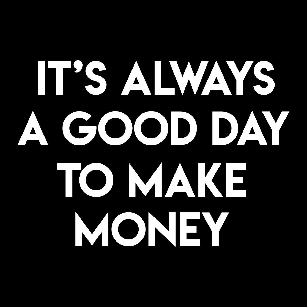 Juodas džemperis be gobtuvo "A good day"