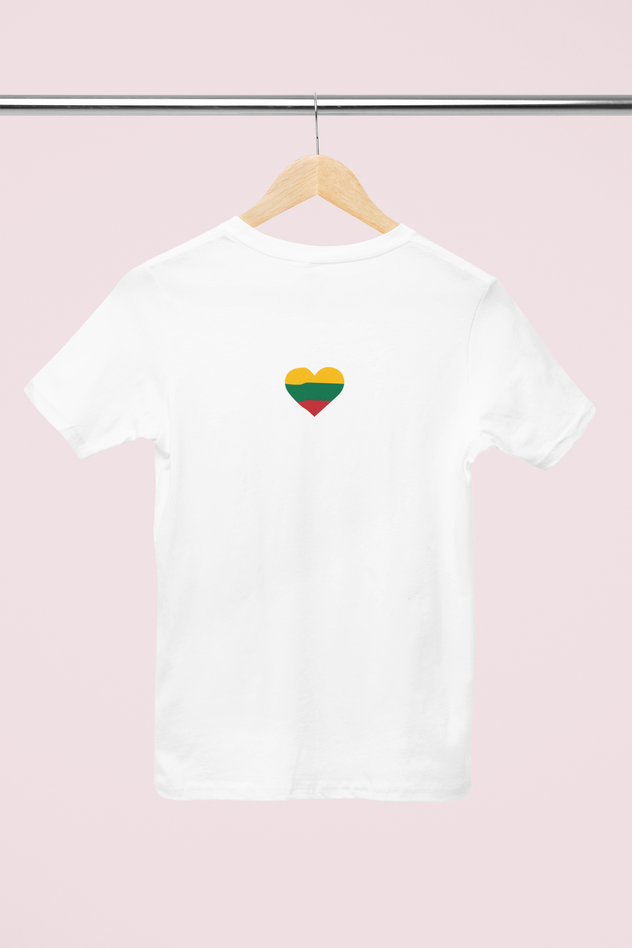 Balti moteriški marškinėliai "Lietuvos širdelė"