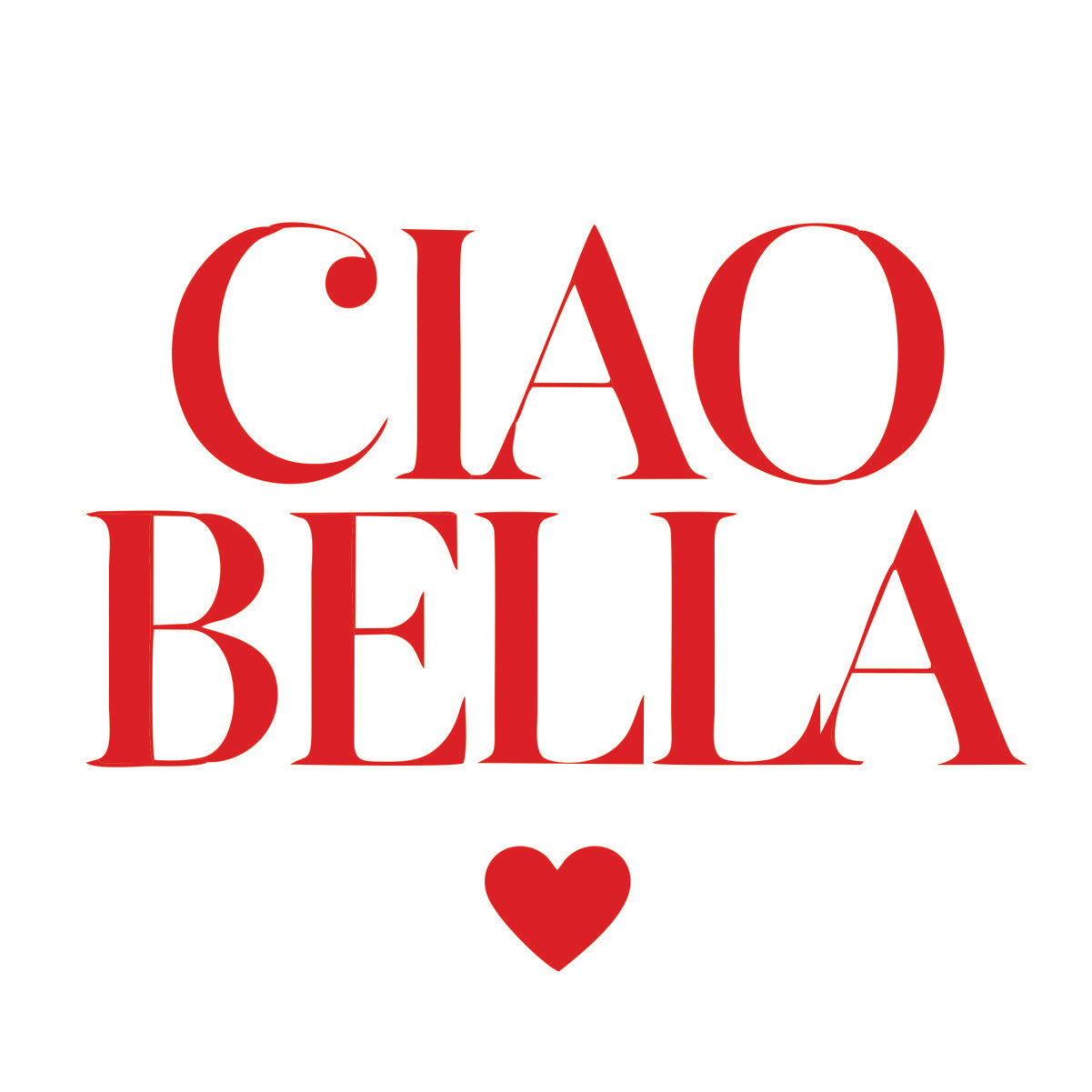 Balti unisex marškinėliai "CIAO BELLA"