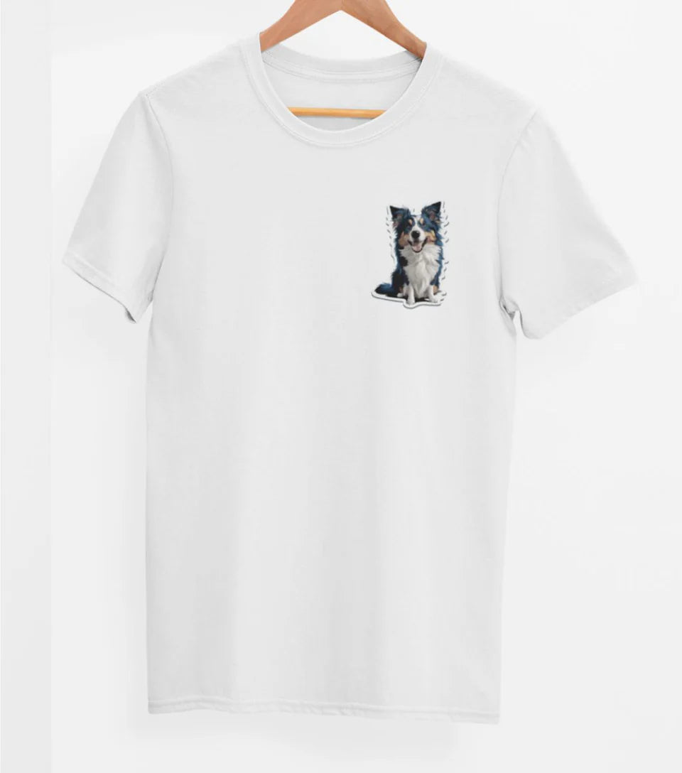 Balti UNISEX marškinėliai "Borderkolis"