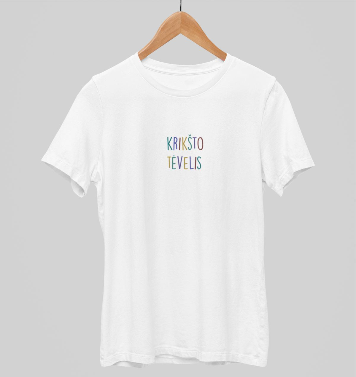 Balti UNISEX marškinėliai "Krikšto tėvelis"