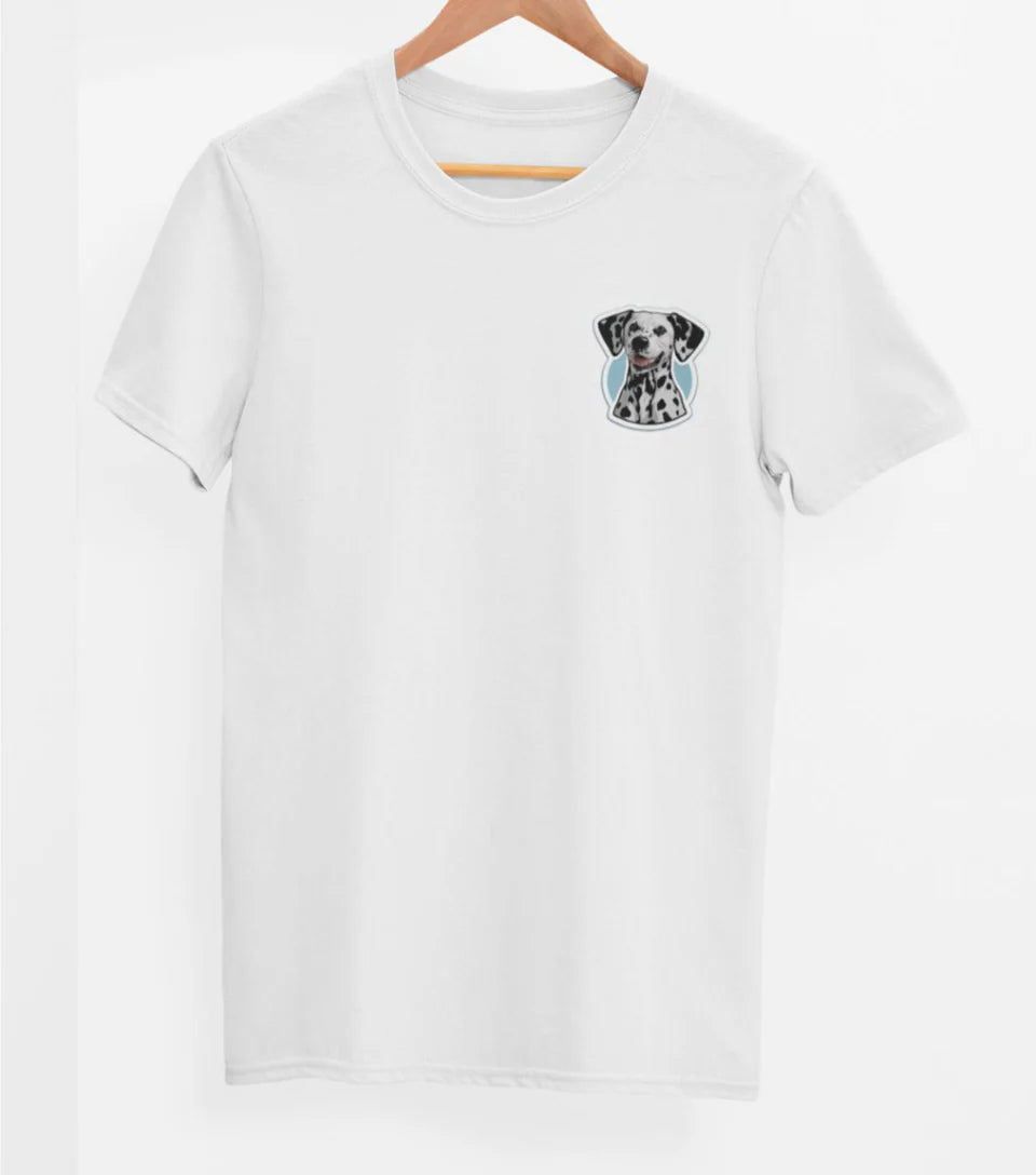 Balti UNISEX marškinėliai "Dalmantinas"