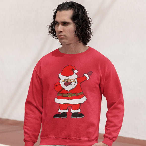 Raudonas džemperis be gobtuvo "Kalėdų senukas"