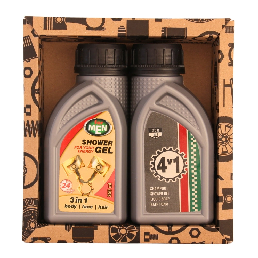 Dovanų kosmetikos rinkinys tikram vyrui – 2 × Industrial dušo želė po 250 ml