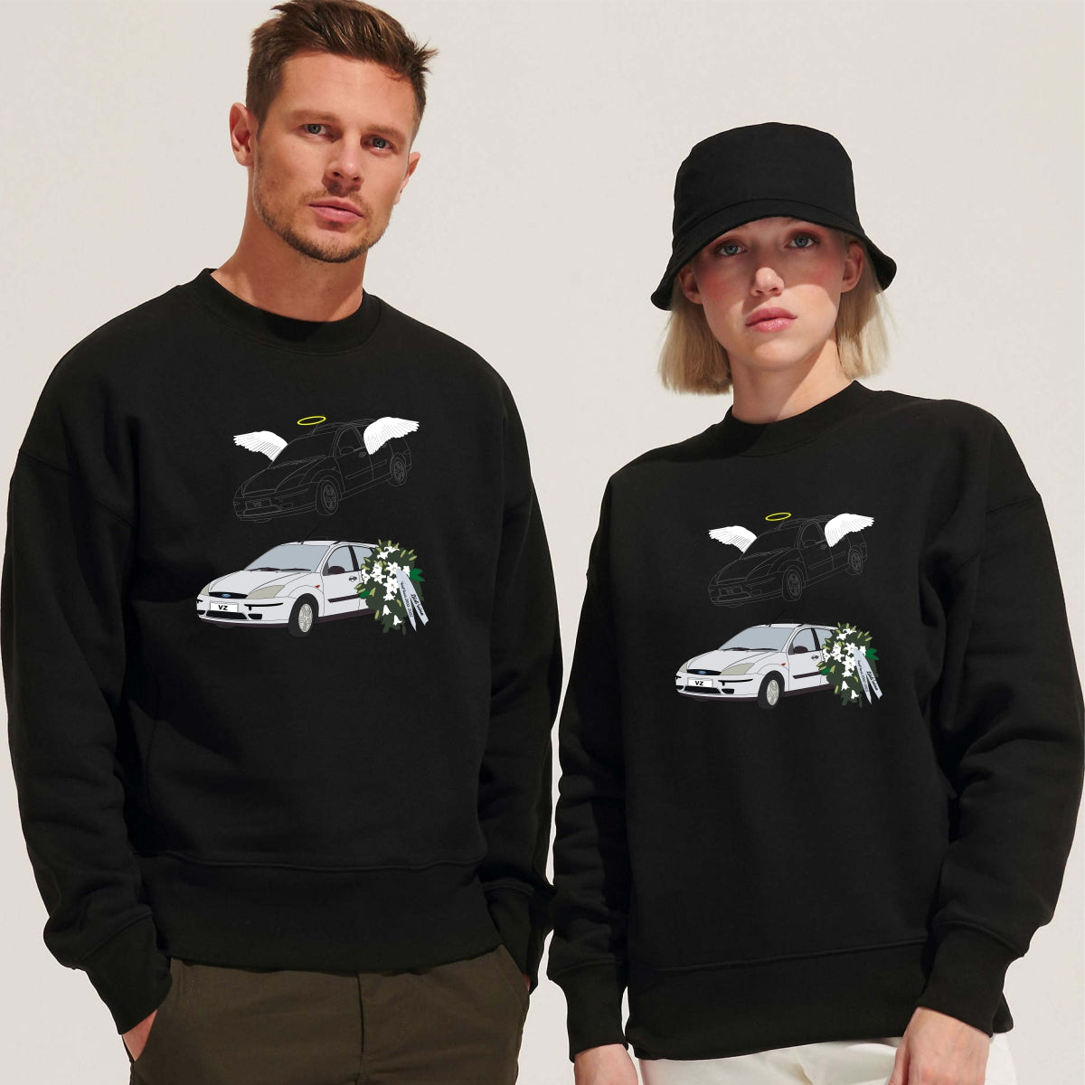 Juodas VITA ŽIBA džemperis "A.A. Ford Focus"