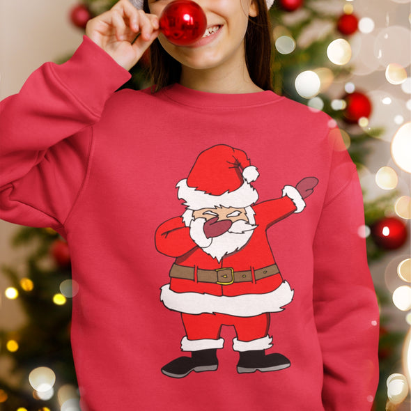 Vaikiškas raudonas džemperis "Kalėdų senukas"