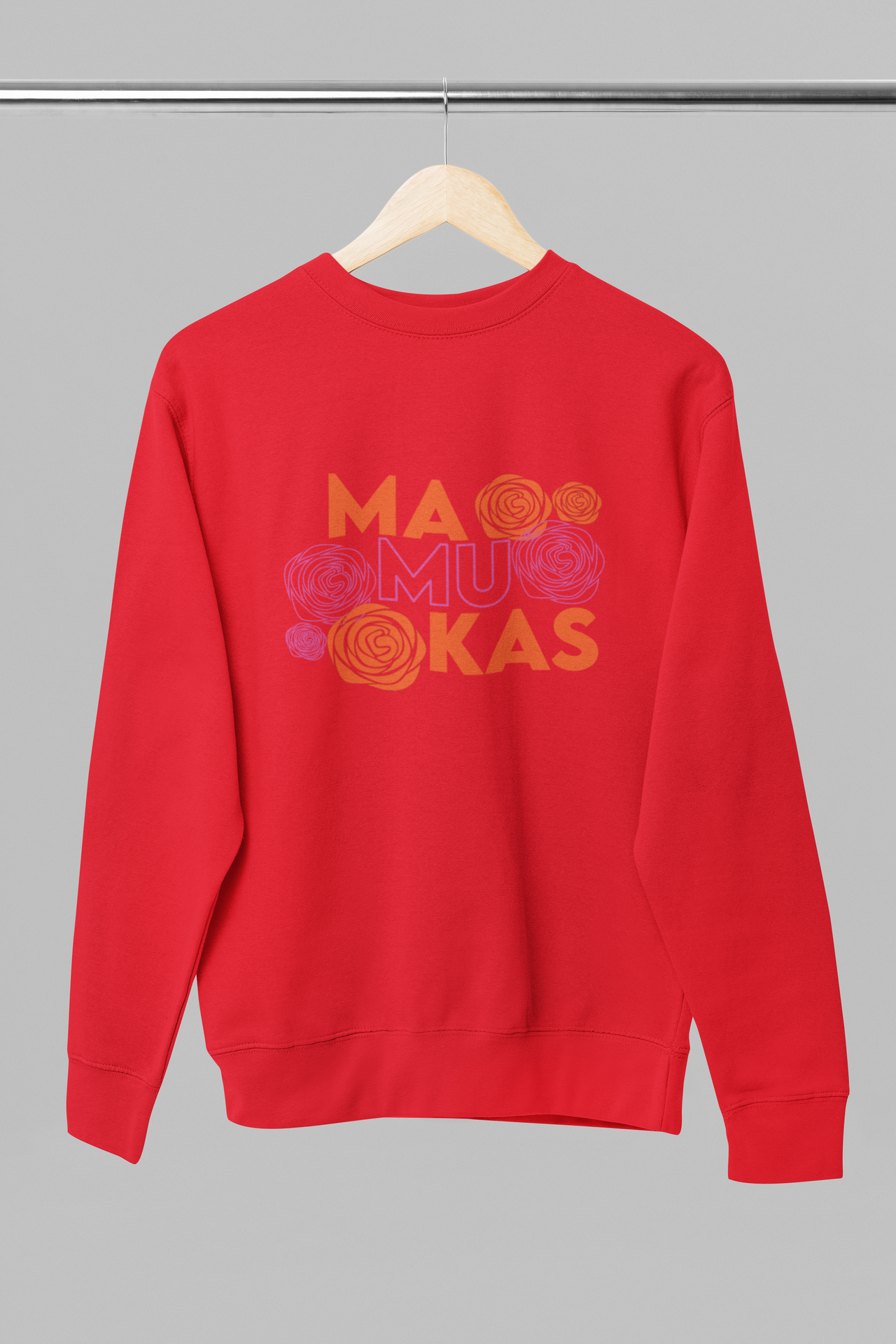 Rudonas UNISEX džemperis be gobtuvo "Mamukas"